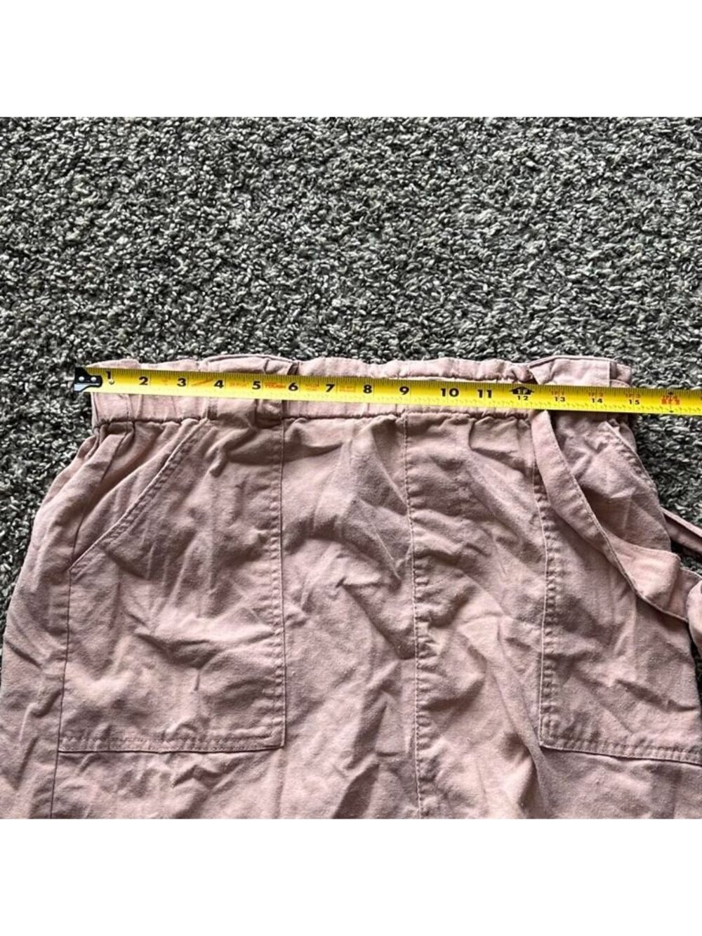 Y2K tgla Tie Waist Linen Blend Medium Mini Skirt Dainty Romantic Festival Girly - Picture 6 of 7